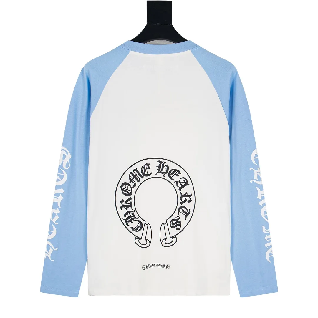 P180 Model No. Y641 Chrome Hearts Foam Horseshoe Long Sleeve T-shirt Chrome Hearts Autumn and Winter Counter's new fashionable casual bottoming long-sleeved T-shirt is made of imported high-density cotton fabric and exquisite original logo. It has excellent comfort and breathability. It is soft, anti-wrinkle, elastic and has excellent drape. It can be worn alone or layered. The fabric is soft and not easy to deform. Relaxed OVERSIZE cut. The complete set of excipients is fully packaged. Size: S-XL
